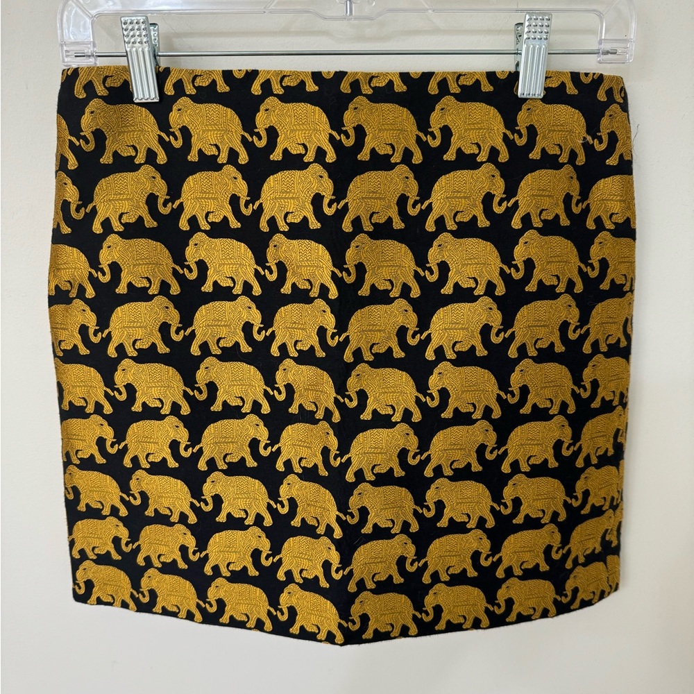 NWT J. Crew size 0 golden elephant skirt